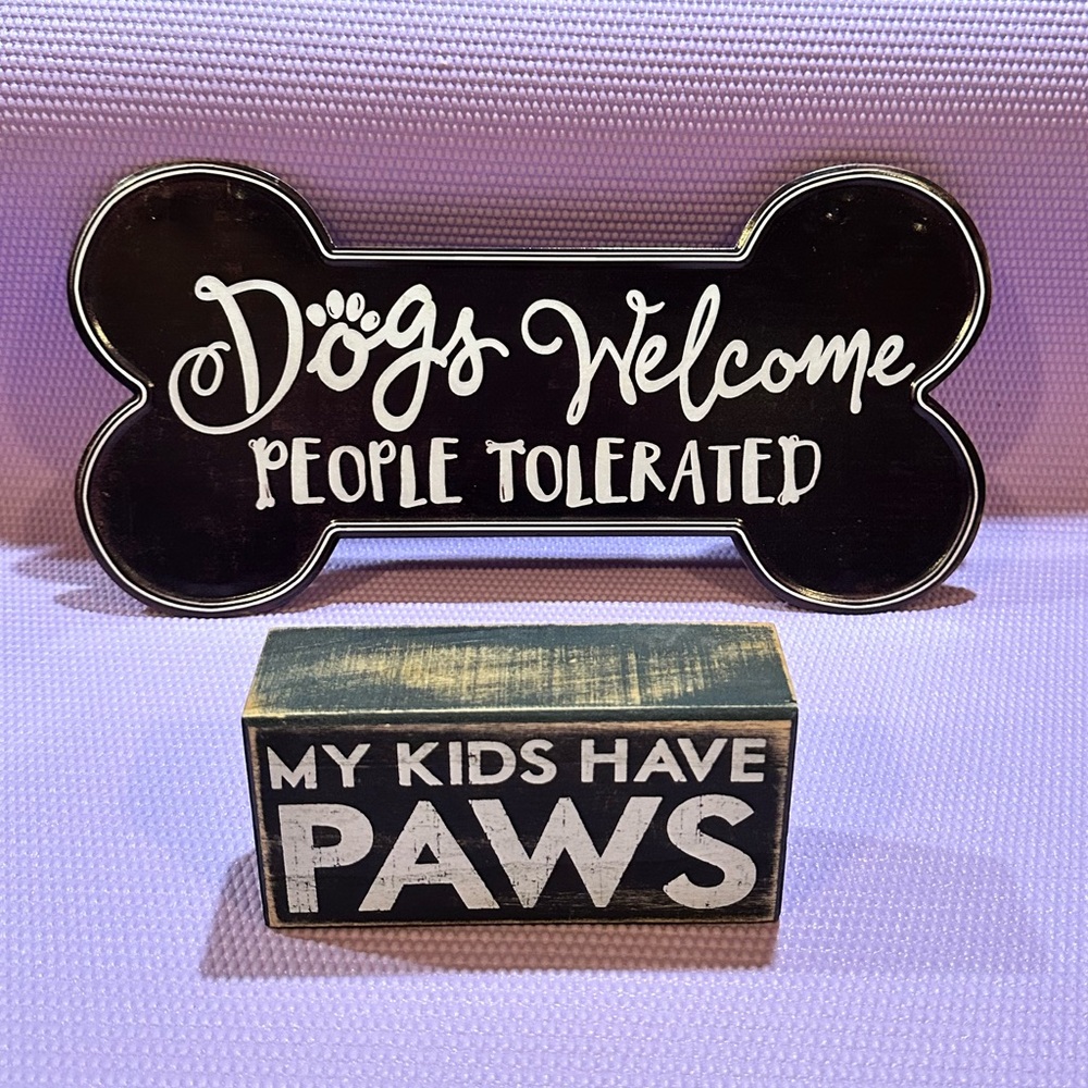 Dog Lovers Metal Bone My Kids Have Paws